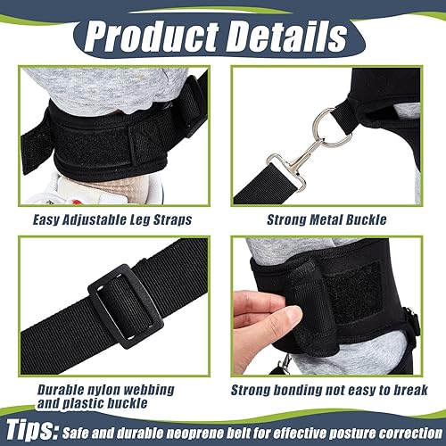 Miniatura 3 de Wettarn Baseball Hitting Training Aid Softball Training Harness Baseball Practice Equipment for Stepping Out Leg Pulling Out Overstriding Lunging