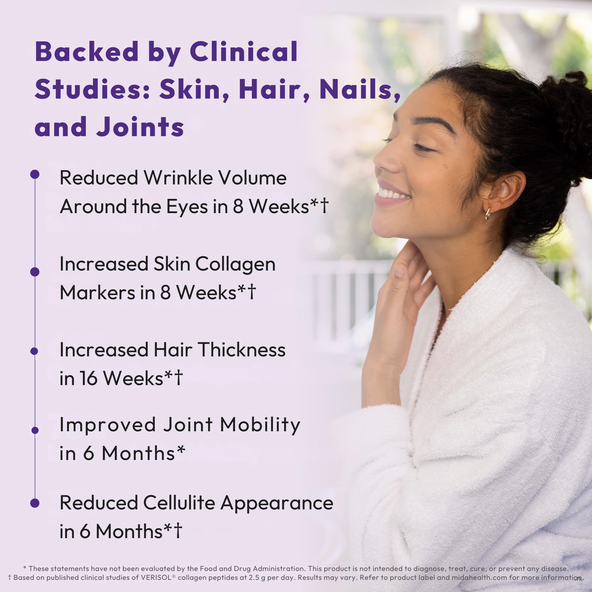 VERISOL® Péptidos de colágeno hidrolizados tipo I y III con vitamina C, ácido hialurónico, biotina, Q-ACTIN® | Proteína en polvo sin sabor para piel suave, cabello grueso, uñas fuertes y salud de las