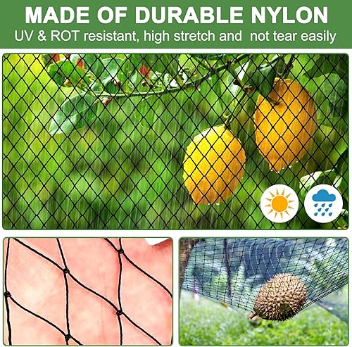 Miniatura 2 de Red para pájaros  Red para aves de corral de 100 x 100 pies con malla cuadrada de 1 pulgada para gallinero, red de pájaros para protección del