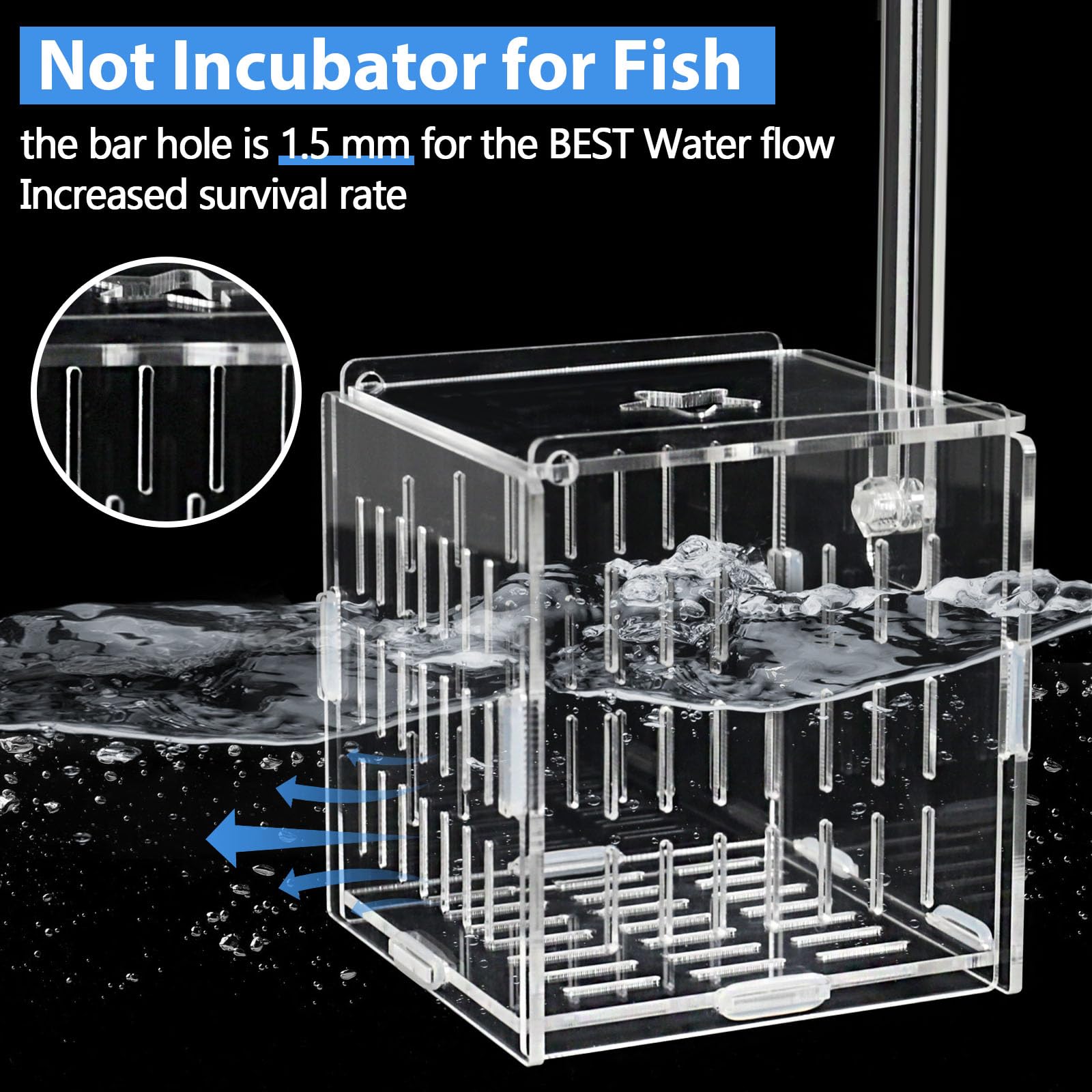 acrylic fish separator box Amazon.com : Breeder Box for Fish Tank, Fish Breeder Box for Aquarium, Acrylic  Fish Isolation Box, Fish Separator for Small Baby Fishes, Bully Fish,  Shrimp, Clownfish Guppy (NOT for Incubator) : Pet