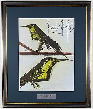 ベルナール・ビュッフェ【Deux tables】希少な額装用画集より、厳選 Amazon | ベルナール ビュッフェ 『二羽の鳥 【LITHOGRAPHIES 1952