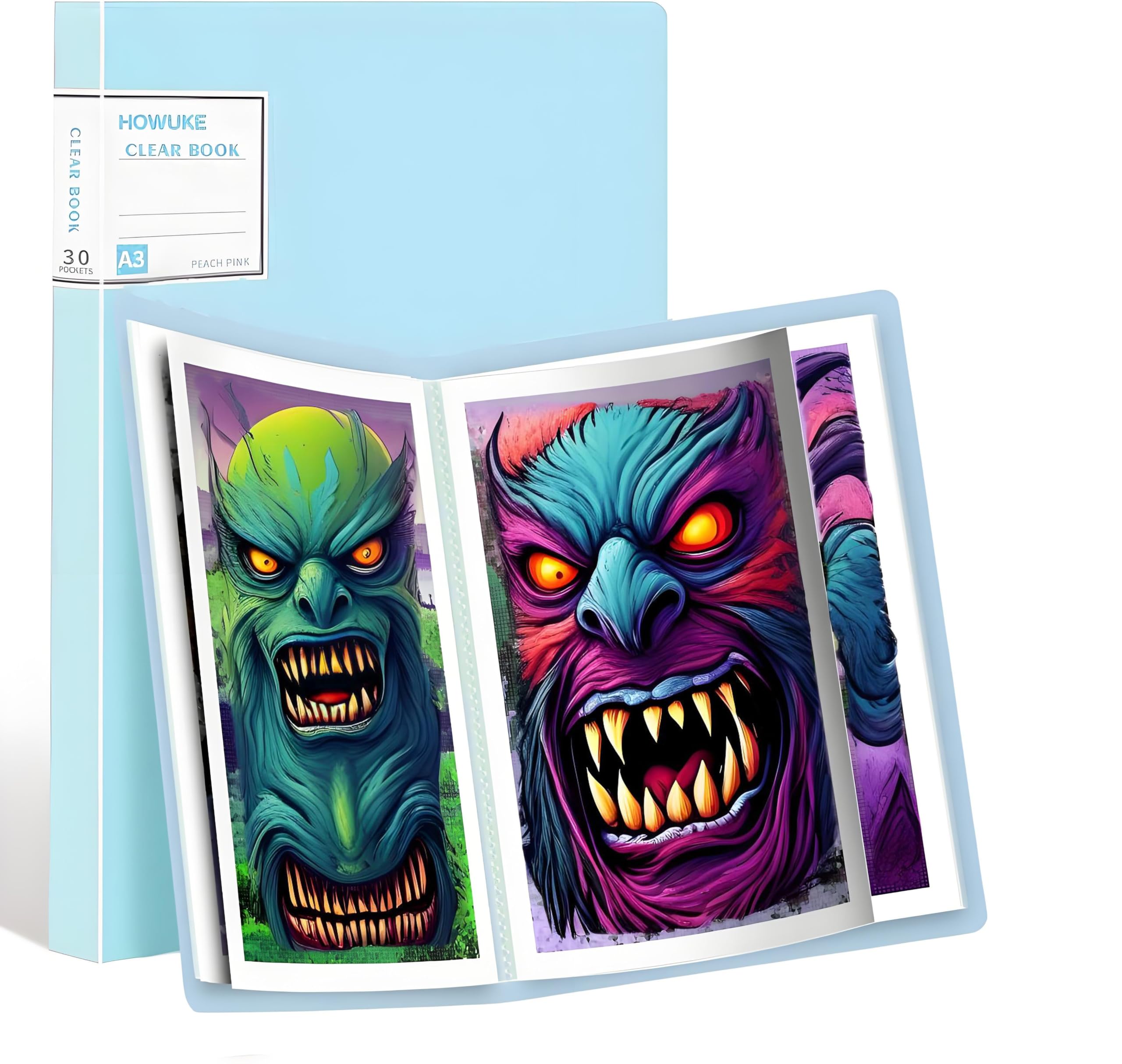 Cartella Portafoglio Per Dipinti Diamantati A3 - 60 Tasche Trasparenti 30x40 Cm - Foto 4