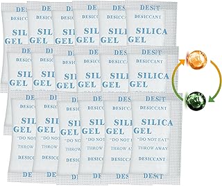 Silica Gel Packets,Rechargeable Desiccant Moisture Absorbers 5 Gram Desiccant Packs Silica Desiccant Packets for Storage Moisture Control Food Grade,Desiccant Packs for Storage 60Packs