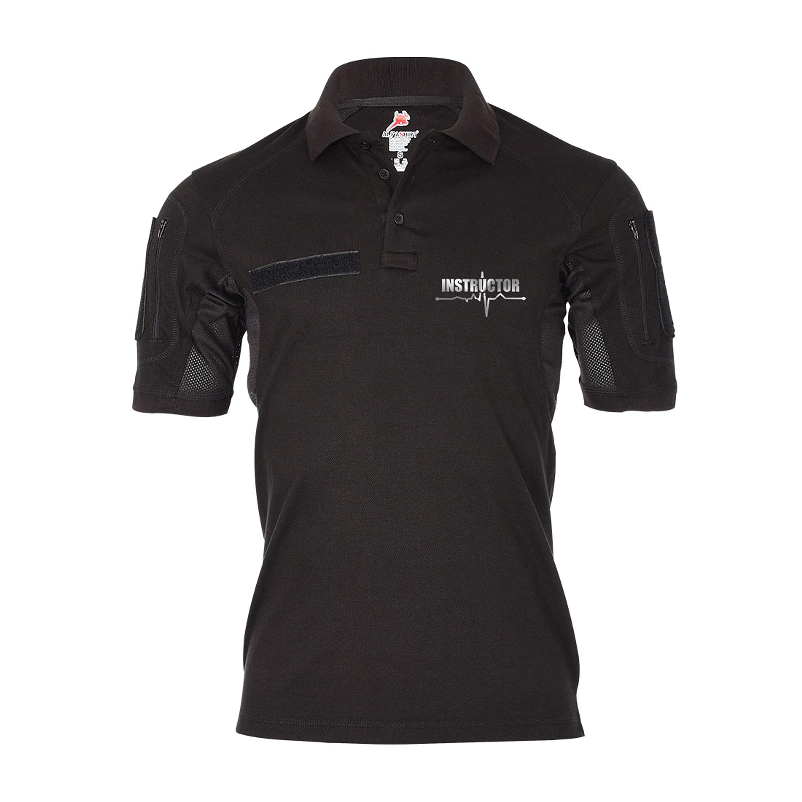 Polo Instructor Copytec réfléchissant noir M : sécurité et identification pour pompier