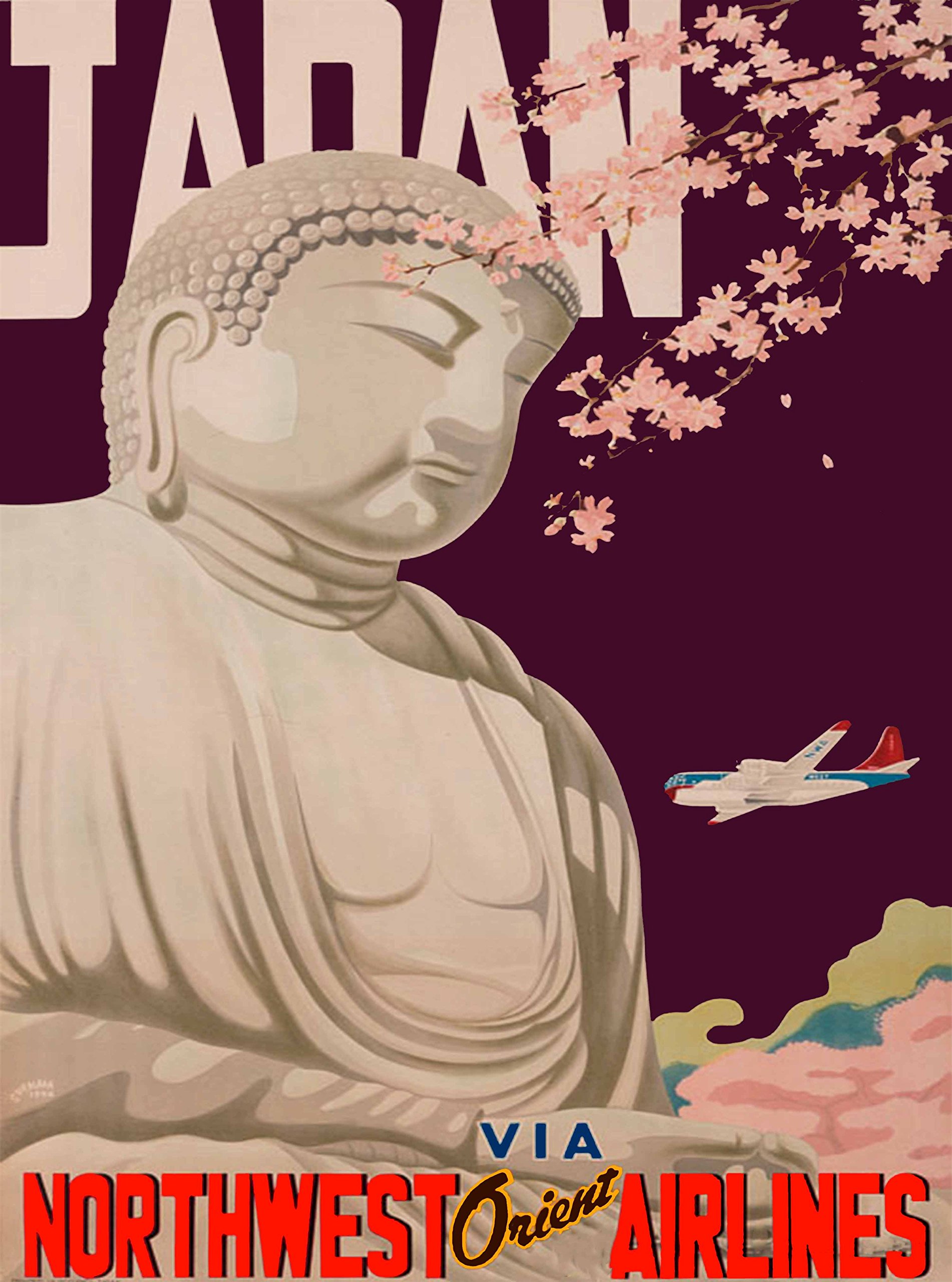 オリジナル】70年代ノースウェストオリエント航空ハワイ販促ポスター