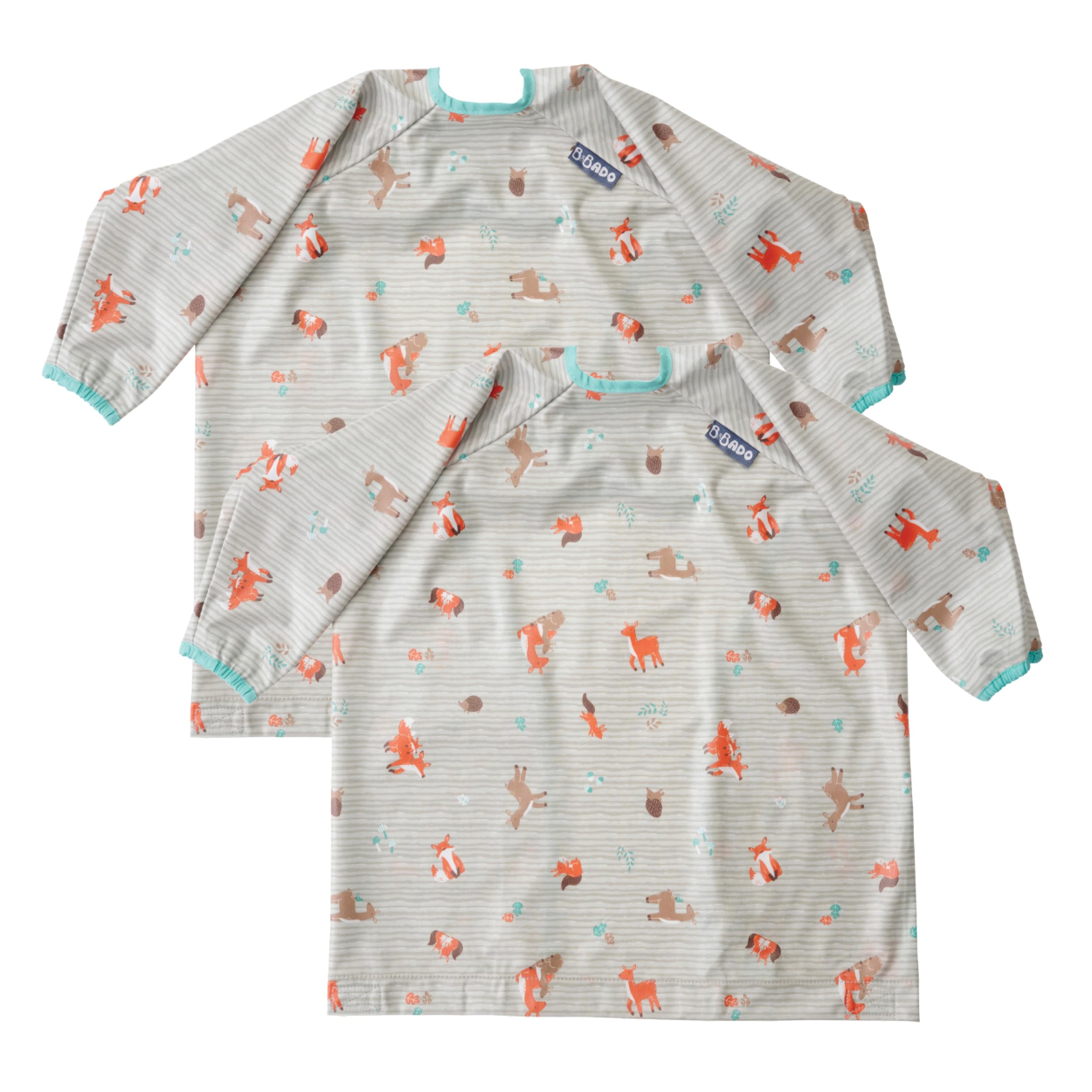 BIBaDO - Long Sleeve Baby Bibs - Babies & Toddlers 6-36 Months - Coverall Weaning Bib - Easy Wipe Clean & Soft Fabric - Attach to Highchair & Tables - Waterproof - Machine Washable — view 11