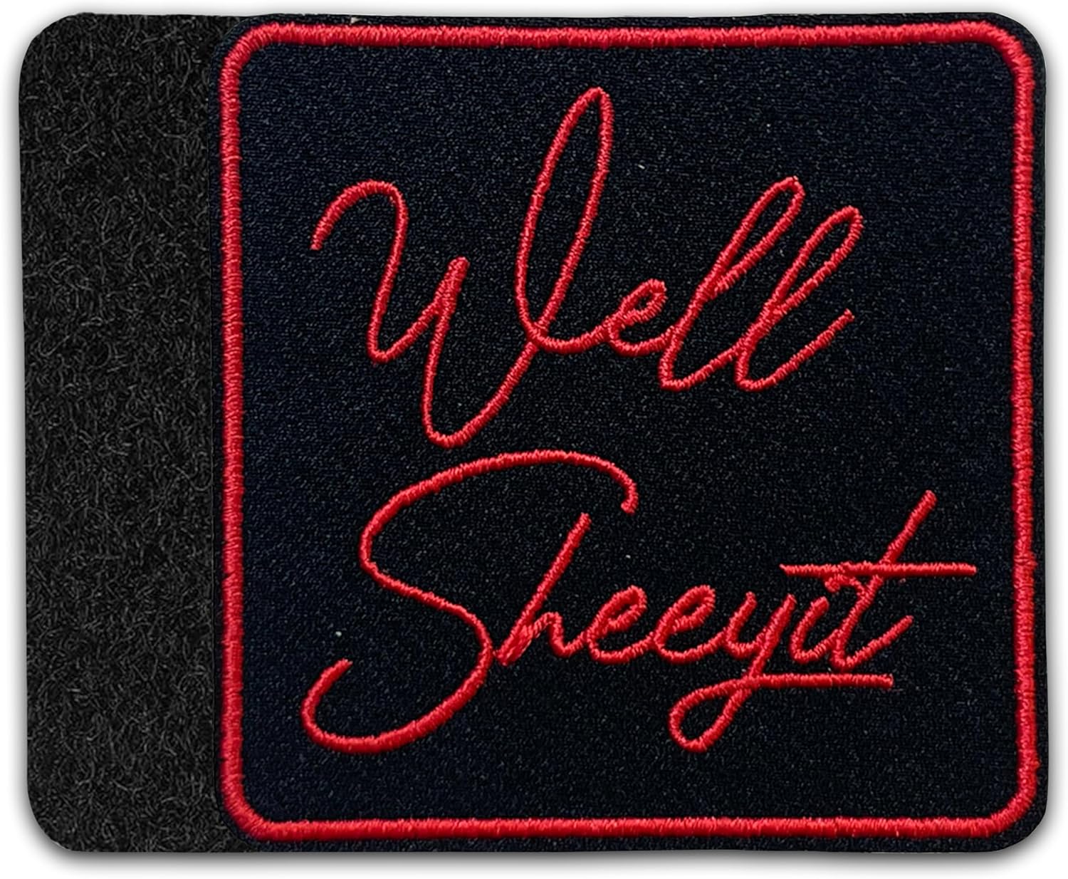 Well Sheeyit Patch 3 Inches Trendy Western Cowgirl Cowboy Funny Saying Quote Iron On/Sew On Embroidery Fabric Applique Patches for Trucker Hats Clothes Backpack DIY Accessories Friends Mom Gifts