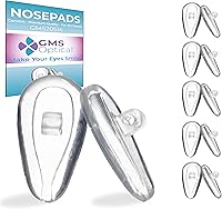 Vista 10 de GMS Optical Comfort Line – 0.276 in de ancho regular / 0.433 in de longitud pequeña – Bolsa de aire de silicona suave atornillada almohadillas