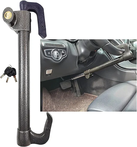 Steering Wheel Lock Anti-Theft Device, Esploratori Anti Theft Car Device, Car Lock,Car Anti Theft Device, Car Theft Prevention,Car Security Products,Antitheft Products(33.5in)