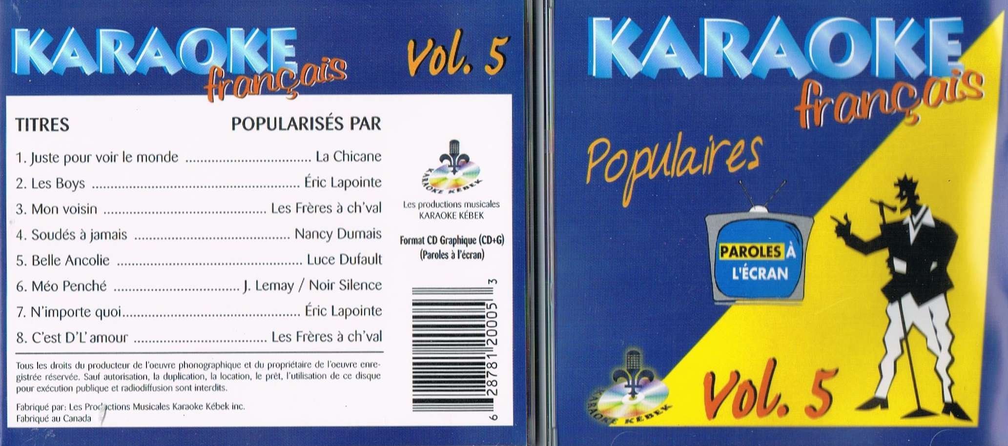 KARAOKE - V5 KARAOKE FRANCAIS: POPUL [Audio CD] KARAOKE