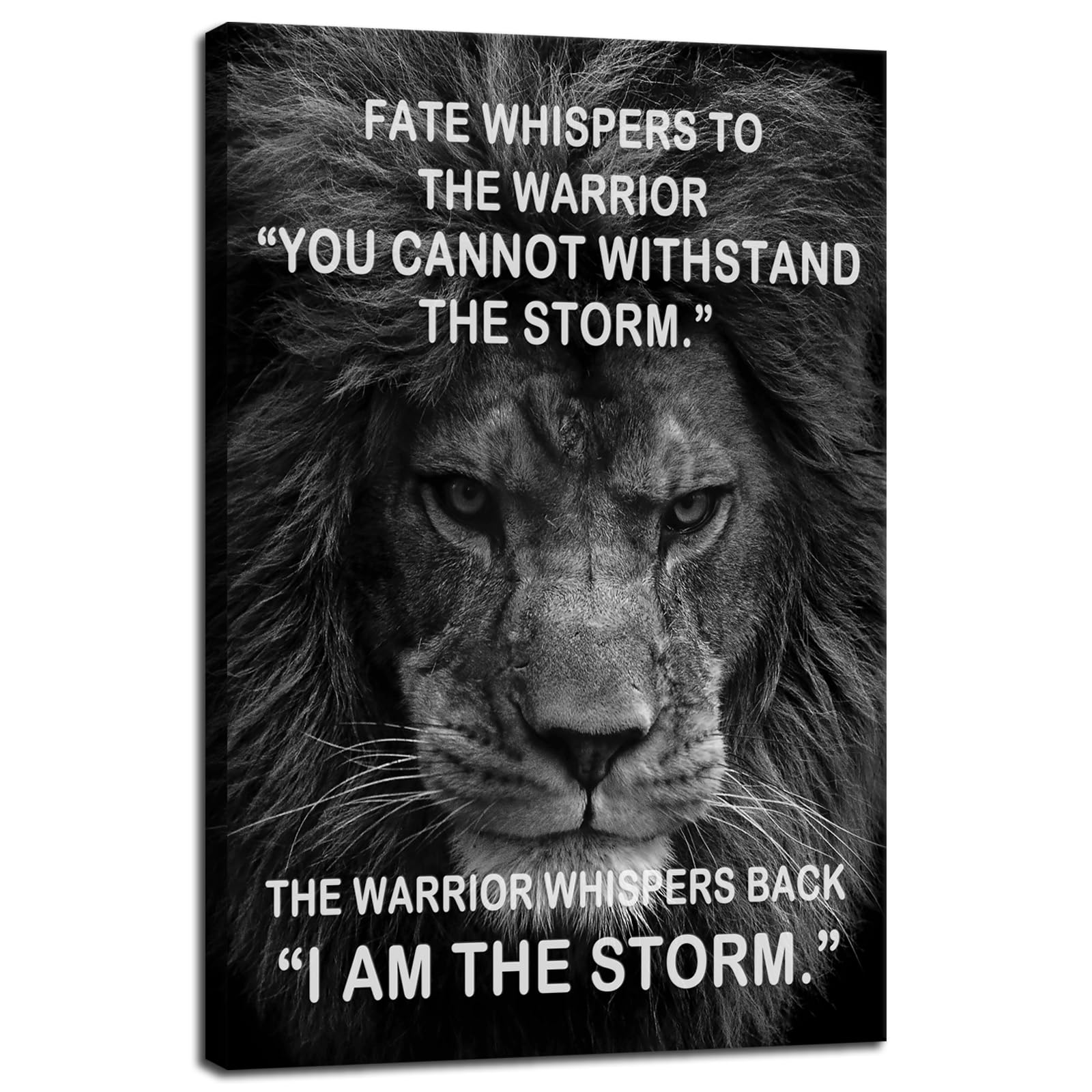 Inspirational I Am The Storm Posters Motivational Wall Art Picture Printed Office Wall Art Modern Home Decor Canvas Painting Artwork Stretched and Framed Living Room Ready to Hang<12 x 18 inch> — image 1