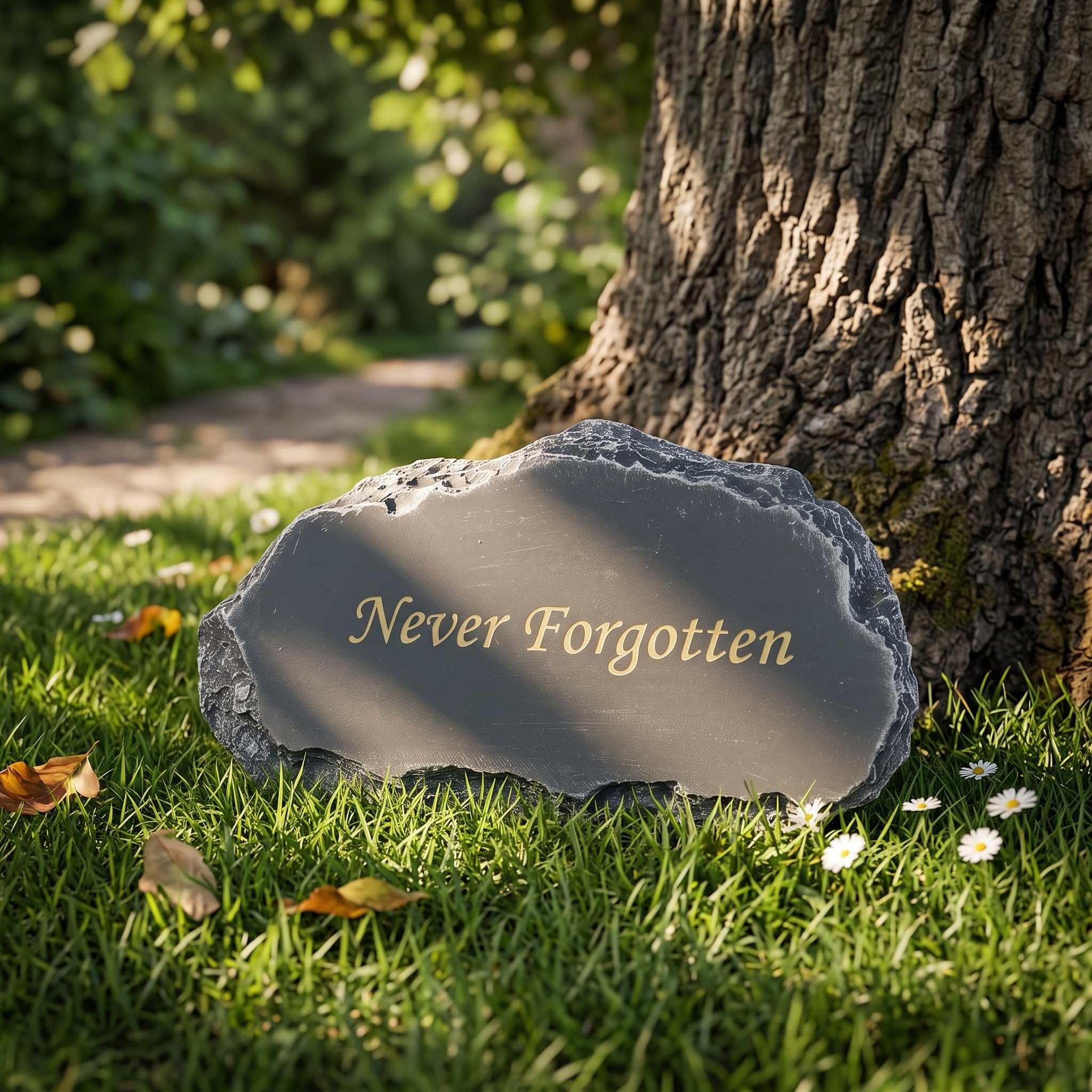 Personalisierte Gedenksteine Grabmarkierungen graviert mit irgendeiner Nachricht, dekorative Harz-Garten-Felsen ermutigen Plaketten, Begrüßung im Freien Steine Felsen gravierte Sympathie-Gedenkgeschen
