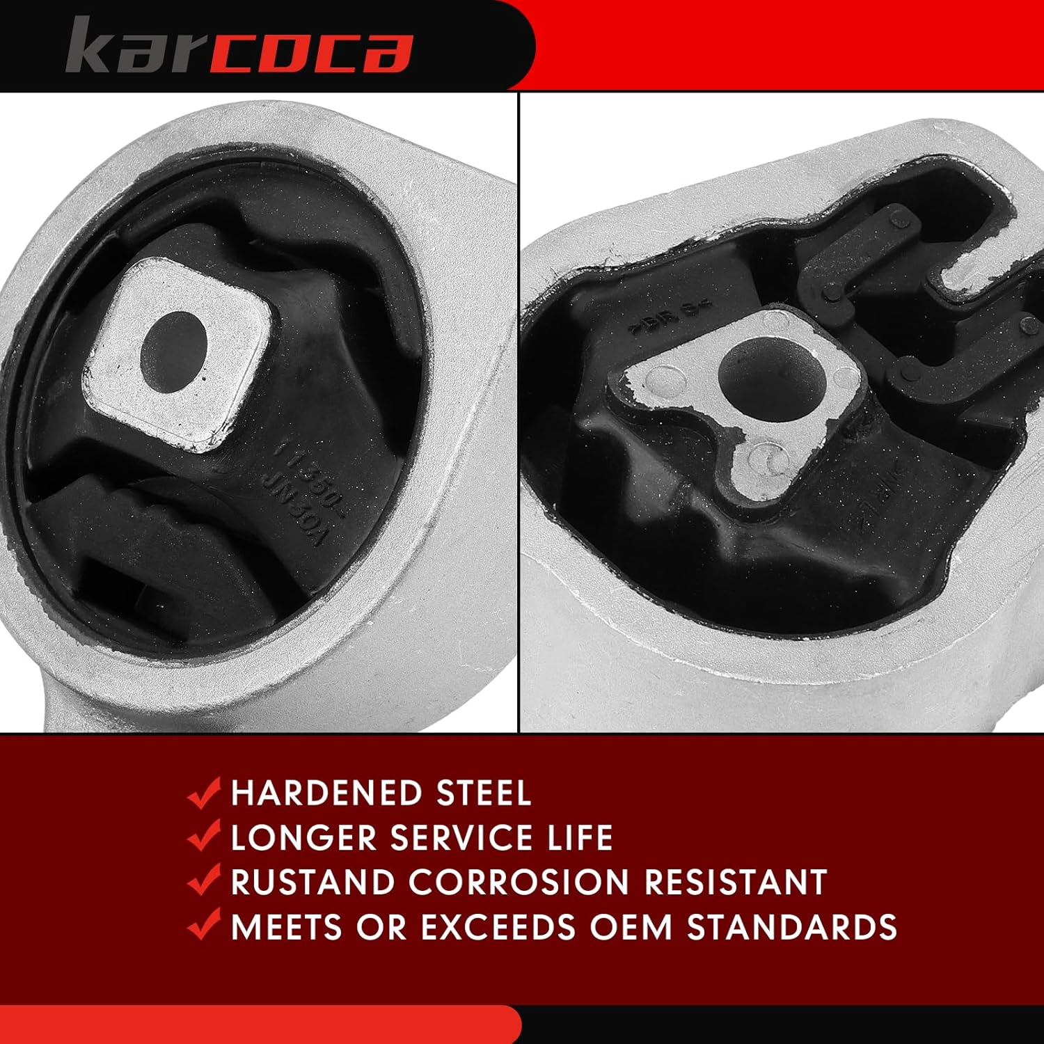 Nissan Altima 2.5L 2007-2017 Engine & Transmission Mount Set - Silver Rubber Mounts - A4353, A4339, A4350, A4340