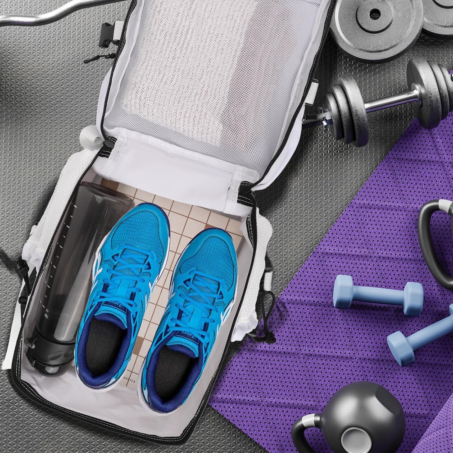 9L Mini Tactical Backpack for Men Women,Small Military Tactical Backpack for Gym,Hiking,Camping,Cycling (White) - Image 6