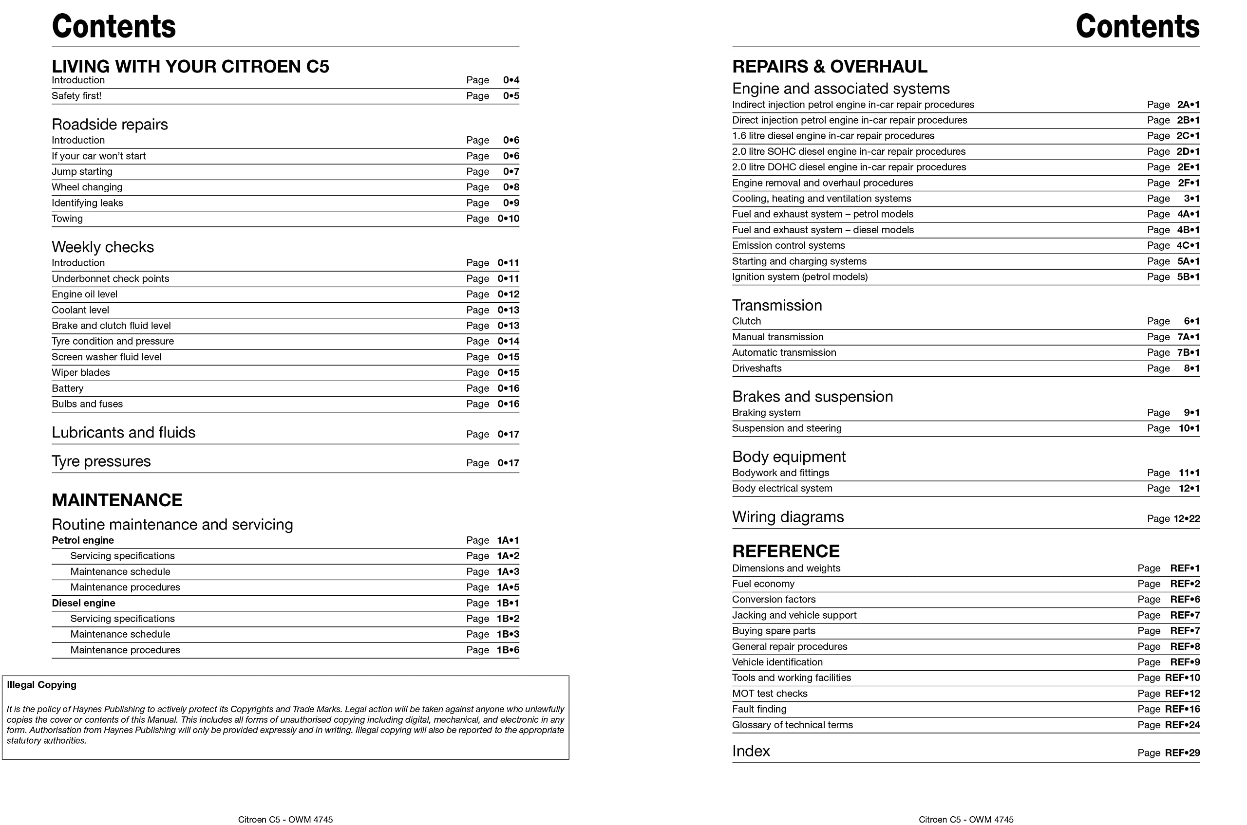 Citroen C5 Owners Workshop Manual