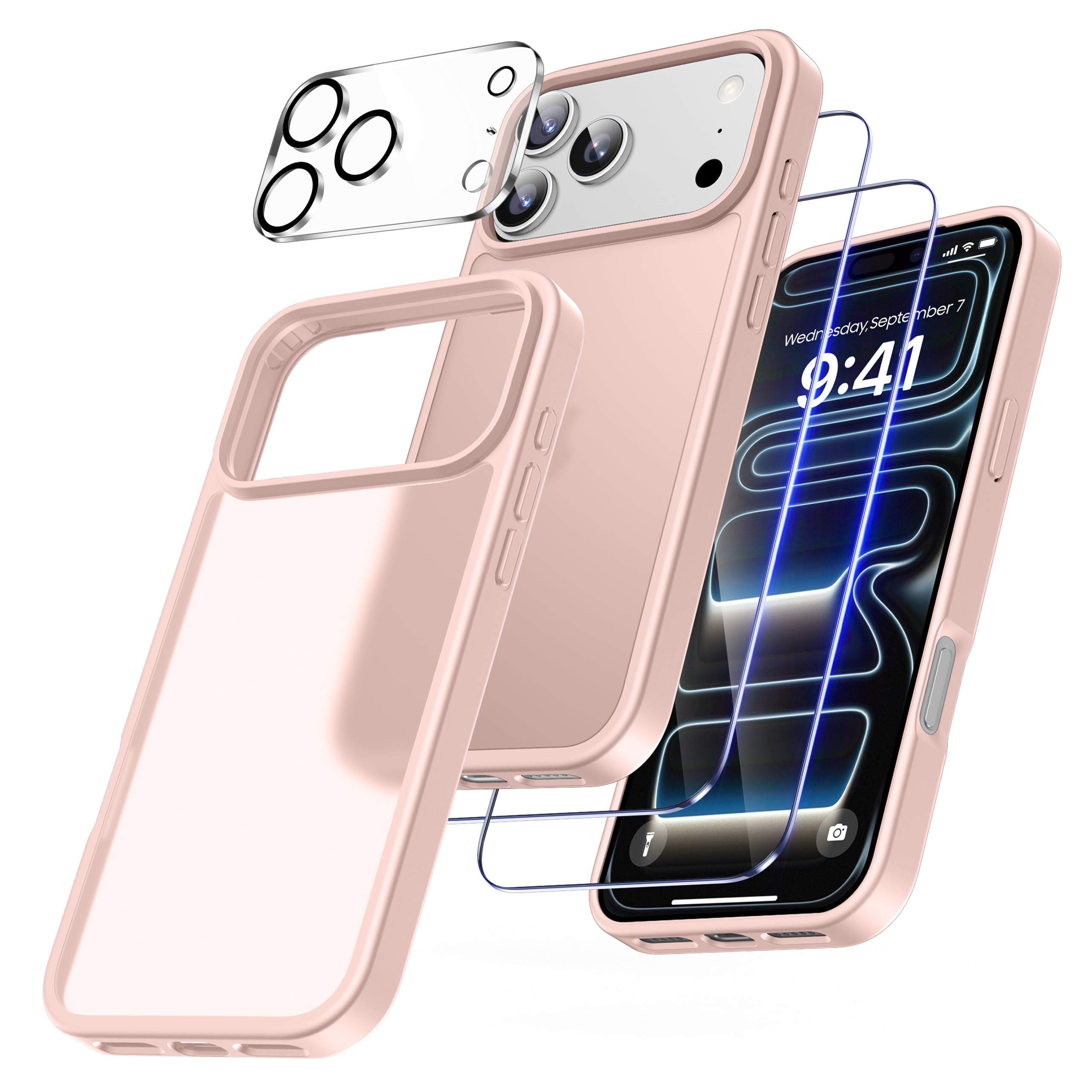 FLLAO 4 en 1 Funda para iPhone 15 con 2 Protector Pantalla y 1 Protector Lente Cámara, [Almohadilla de Aire integrada] Antigolpes Antiarañazos Carcasa 6,1 Pulgadas, Transparente — view 26