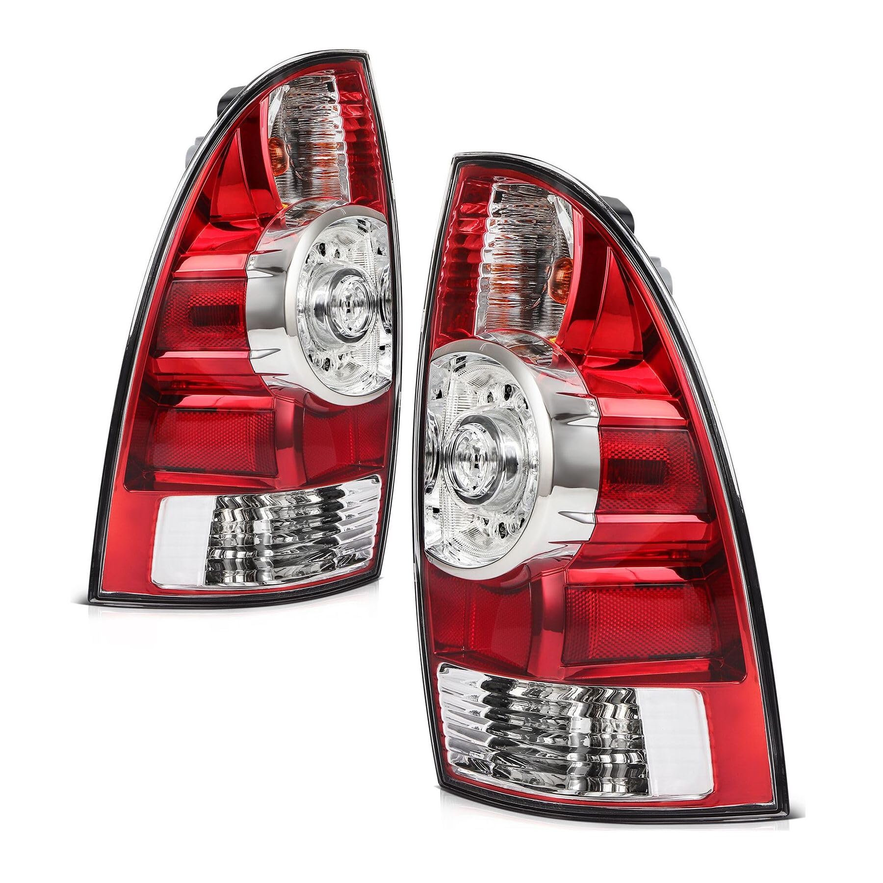 Tail Light Clear Lens Red Housing for Toyota Tacoma 2005-2015 image 1