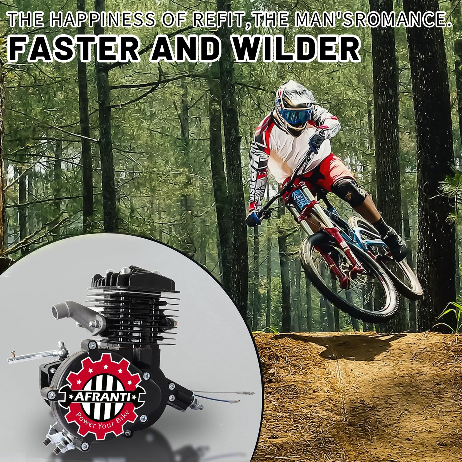 Upgrade 80cc Engine Snapklik.com : Afranti 80cc Bicycle Engine Kit Updated 2 Stroke ...