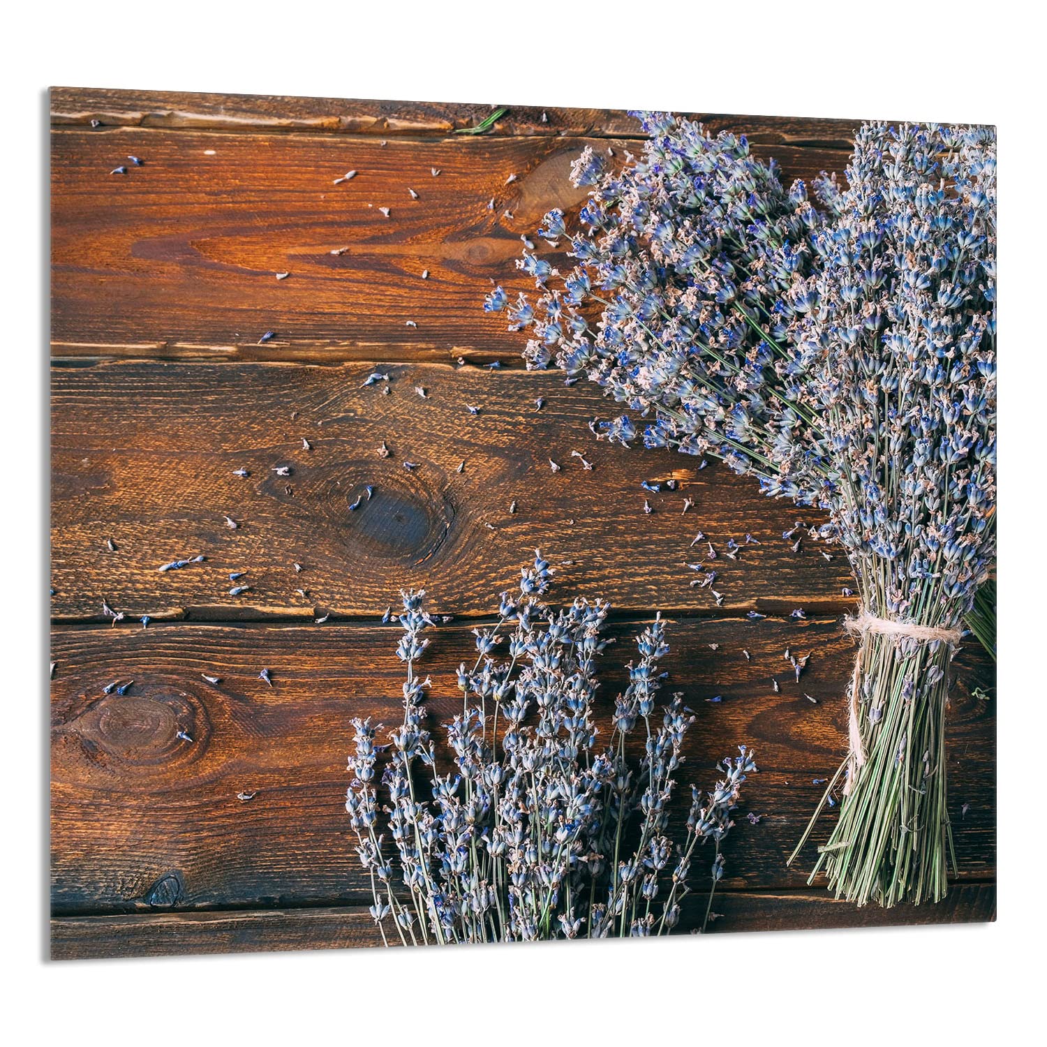 Szklany panel ochronny do kuchni Lacobel, szklana płyta ochronna na kuchenkę, 65x60 cm, szklana deska do krojenia, ochrona przed rozpryskiwaniem, uniwersalna, LAWENDA