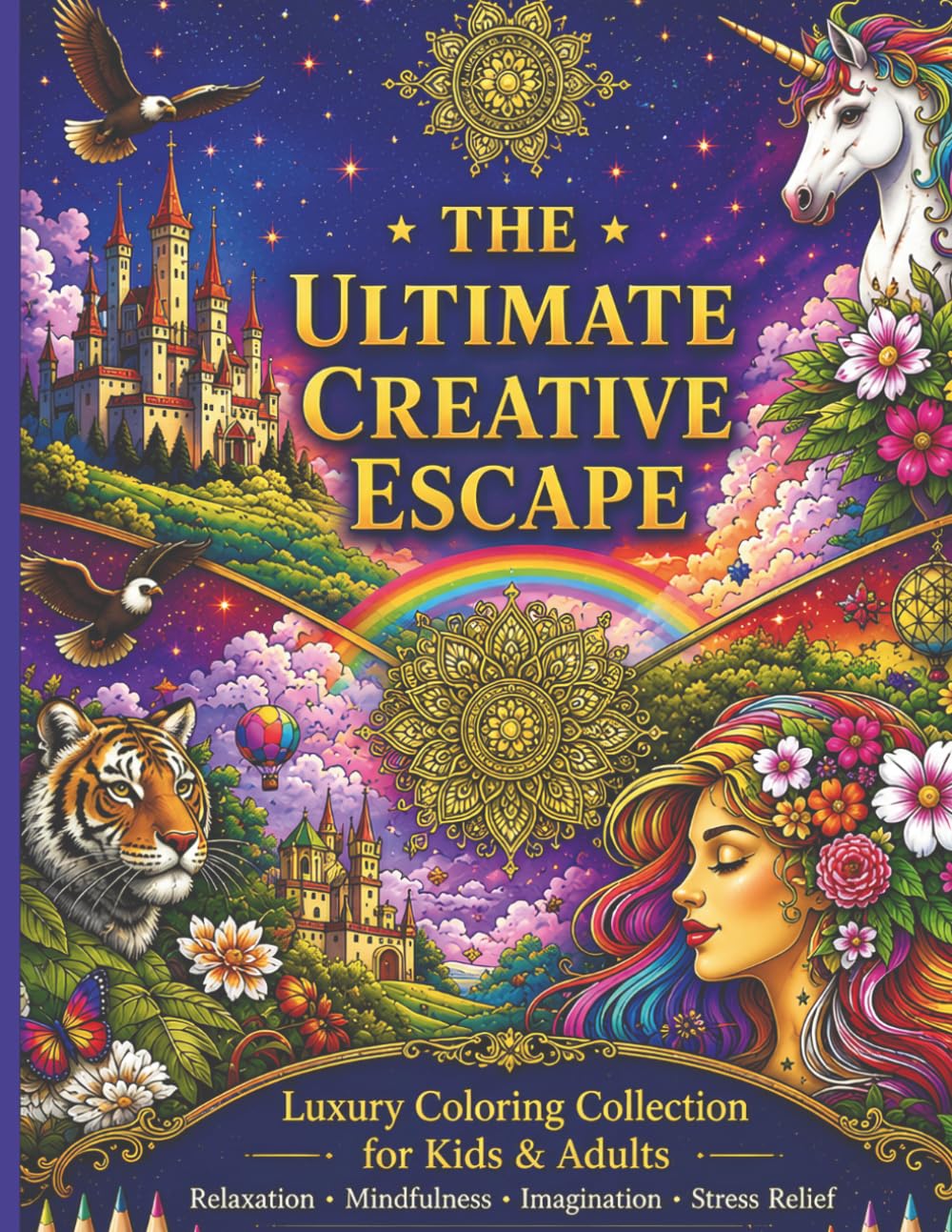 The Ultimate Creative Escape: Luxury mindfulness coloring book-Relaxation, Mindfulness, Imagination, Stress relief