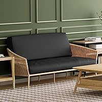 Vista 8 de MoNiBloom Funda elástica para futón individual, sin brazos, funda para sofá sin brazos, protector de muebles, funda lavable con cremallera