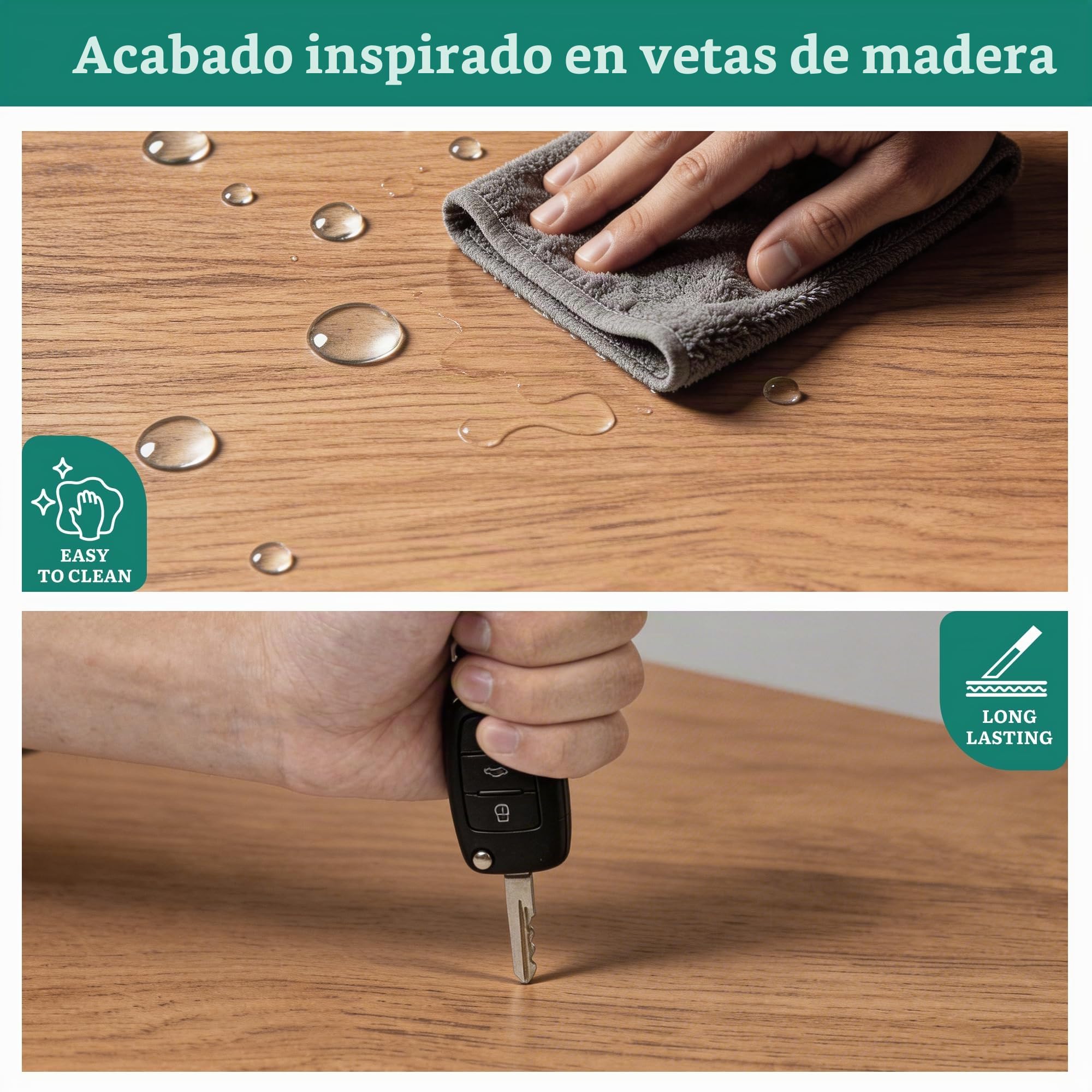 YITAHOME Librería Independiente con 8 estantes Abiertos y 2 cajones (tapizada), para salón, Dormitorio u Oficina, Acabado Roble, 80 cm (Ancho) × 24 cm (Profundidad) × 115 cm (Alto)