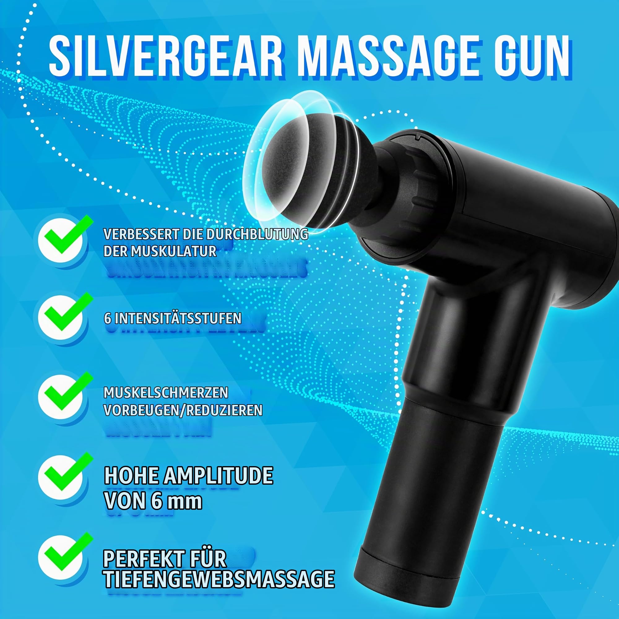 Massagepistole - Schwarz