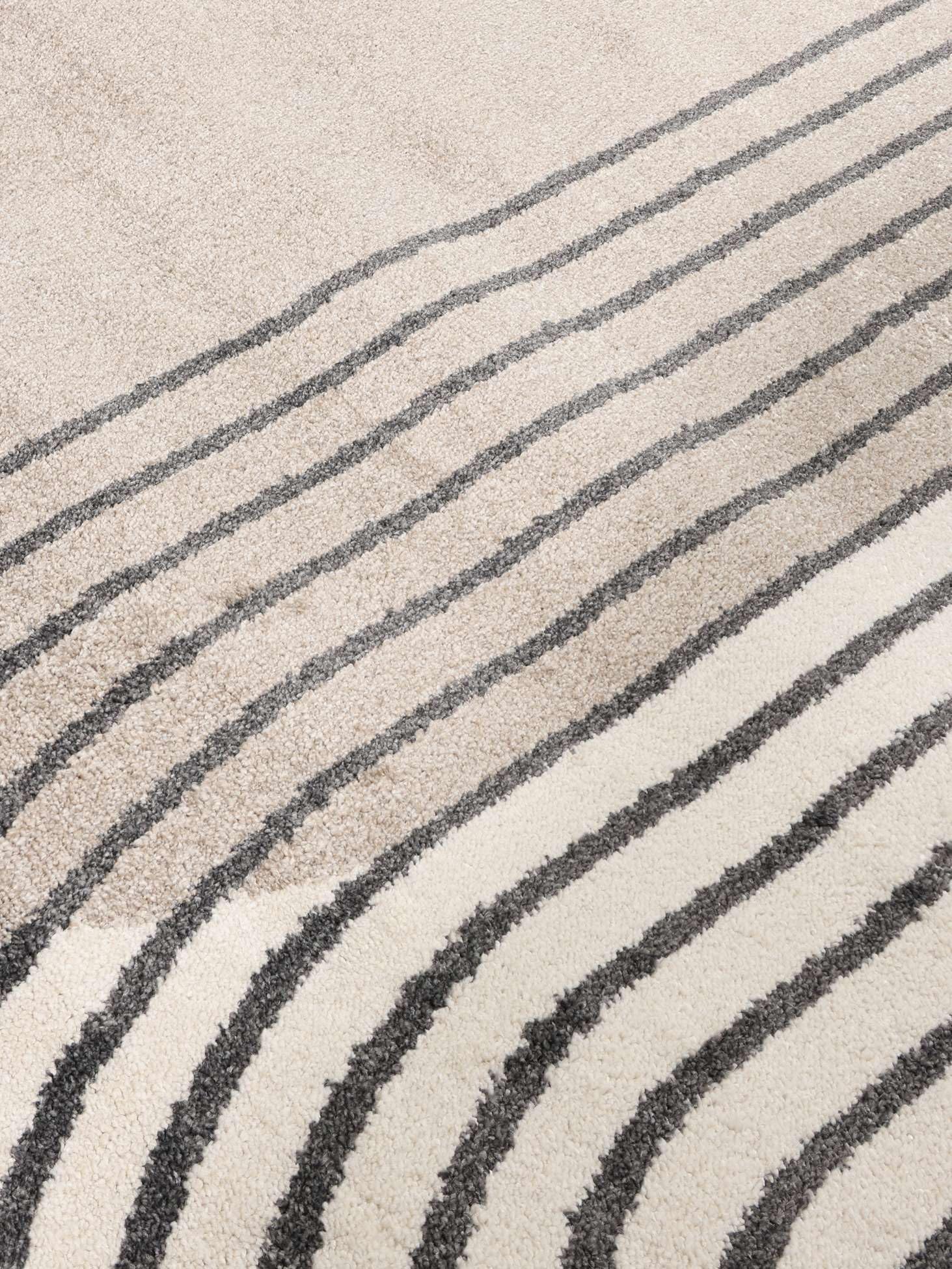 RugVista Amphi Teppich, Ø 240 cm, Grau/Taupe | Moderne, Rund, Niedriger Stapel, Nur chemische Reinigung, Oeko-Tex 100