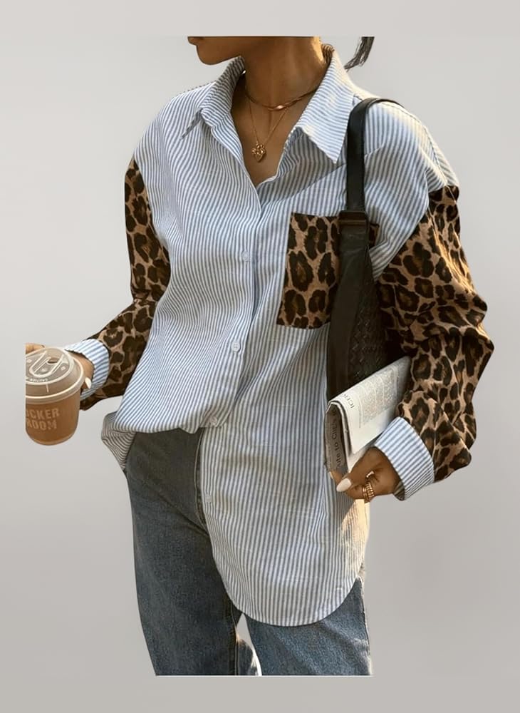 Chemise à motifs fleuris avec manches retroussables femme imprime