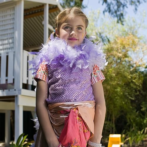 Miniatura 7 de FeelfunFeather Boa de plumas de pavo de 2 yardas para manualidades, boda, fiesta, baile, Halloween, Navidad, disfraz para decoración del hogar