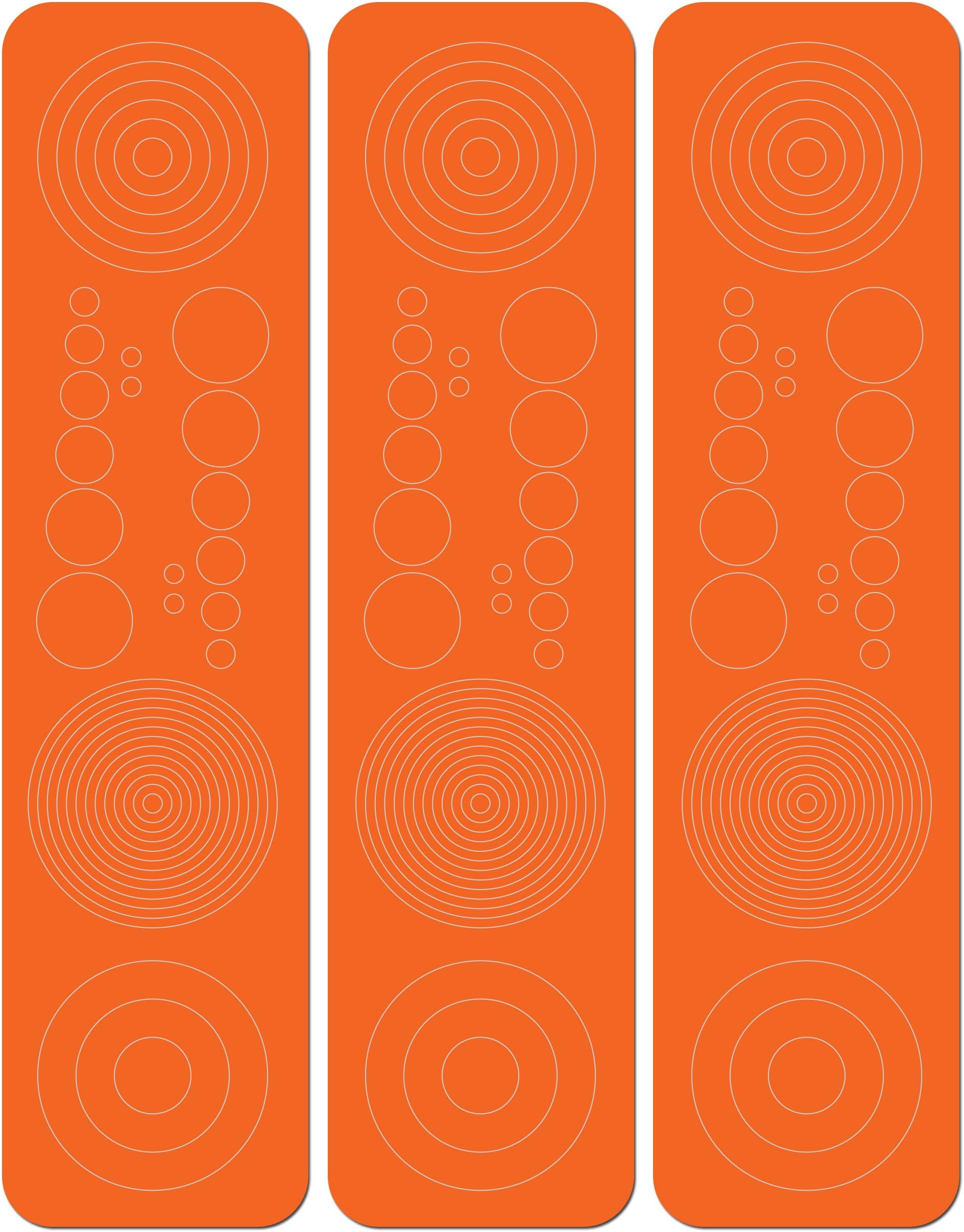 Circles and Dots Decals for Scope Lenses. Great for Practice or Competition. Perfect Strike Adhesive Backed Vinyl Decals. (Orange)
