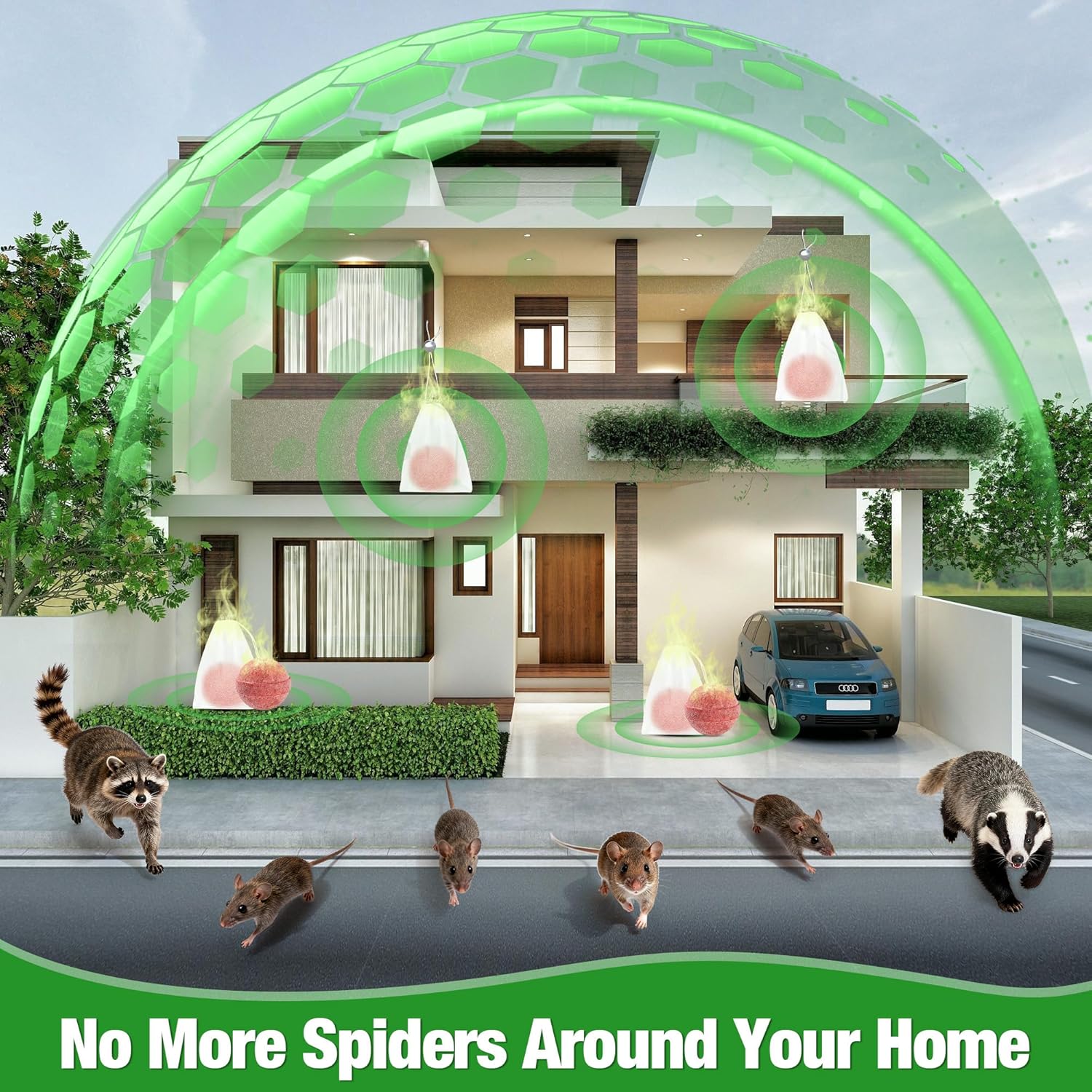 Mouse Rodent Repellent & Pest Defense - 24Pack Natural Peppermint Oil Rat & Mice Repellent, Natural Moth Balls for Rodent Repellent Indoor/Outdoor Use - Safe for Kids & Pets (24Pack Red)