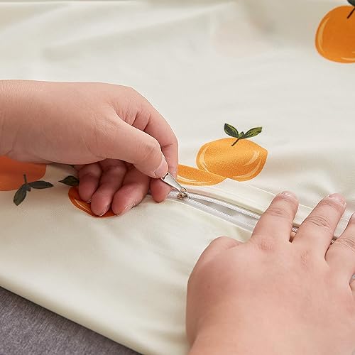 Miniatura 6 de LAMEJOR - Juego de funda de edredón, ropa de cama de microfibra (1 funda de edredón y 2 fundas de almohada) Amarillo