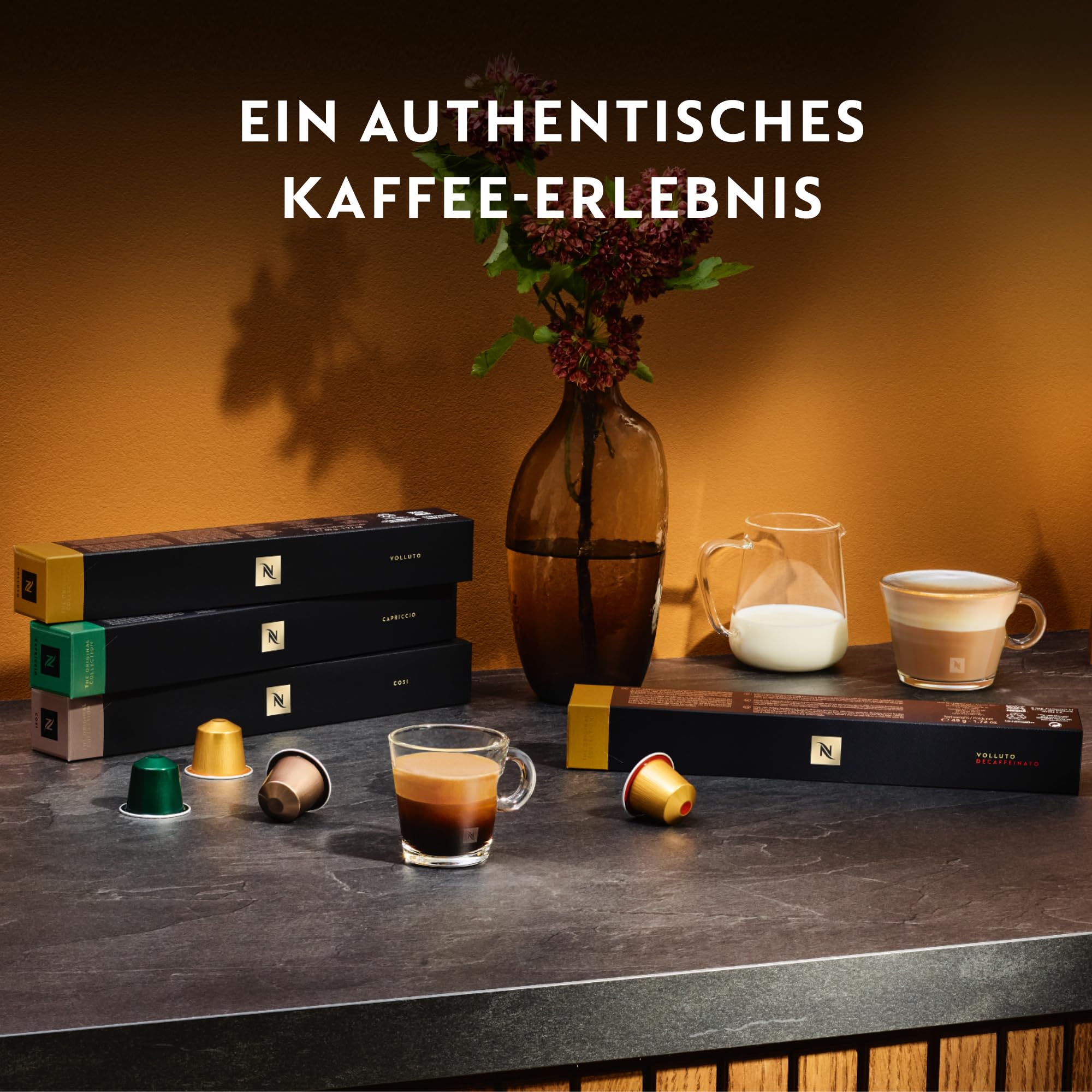NESPRESSO ORIGINAL Capriccio 100 Kaffeekapseln | Arabica & Robusta Kaffee, Mittlere Röstung, Intensität 5, Ideal für Espresso