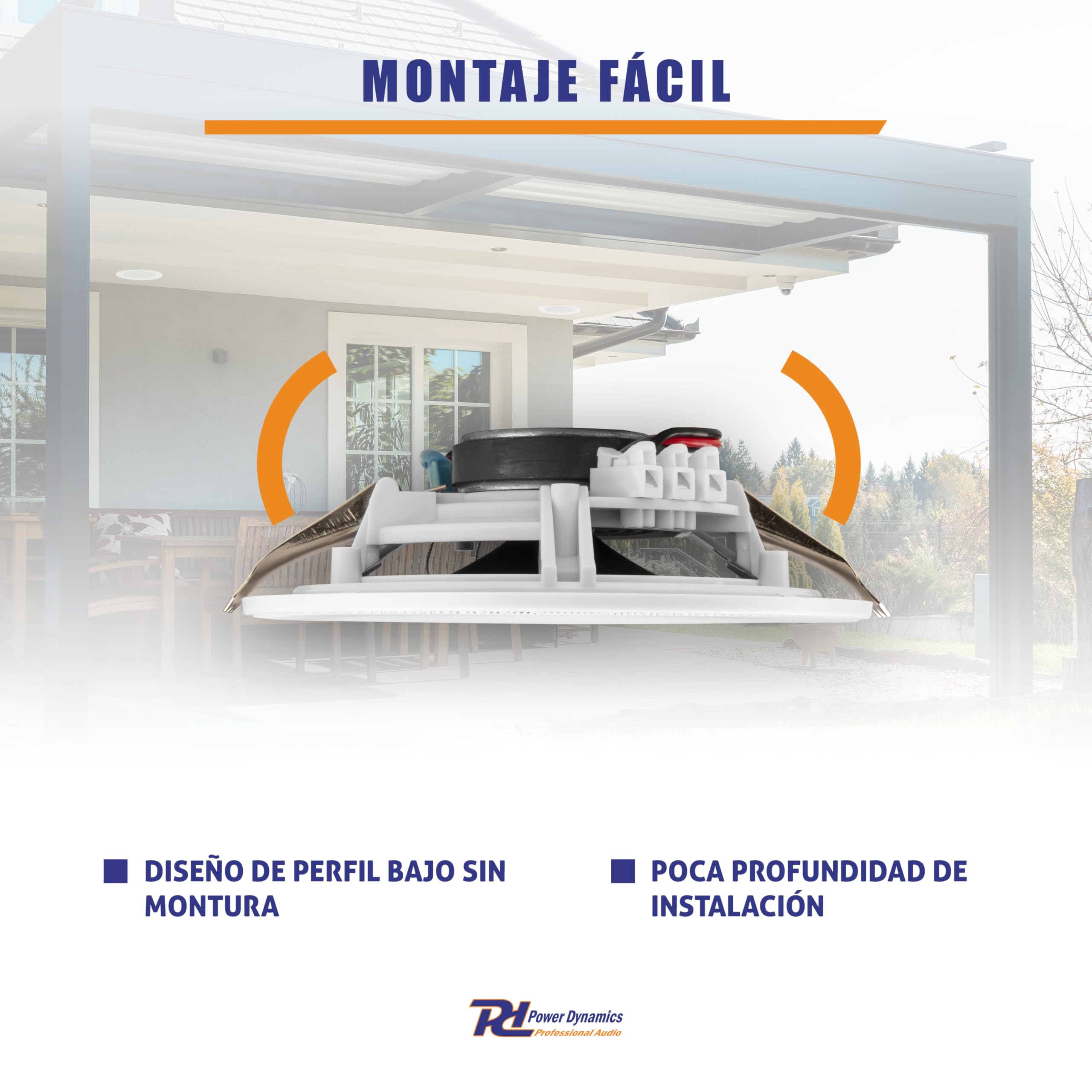 Power Dynamics MSLP65 Dos Altavoces de techo marinos resistentes al agua - 6 pulgadas 100W, altavoz con clasificación IP para baño, doble cono, fácil instalación para zonas húmedas - altavoz para baño
