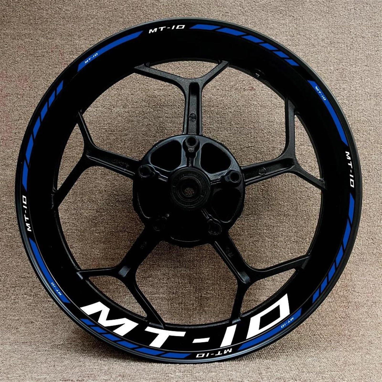 Stickers Motorcycle Wheel Stickers Reflective Rim Motorbike Waterproof Decals for MT-10 Mt10(Style 23)