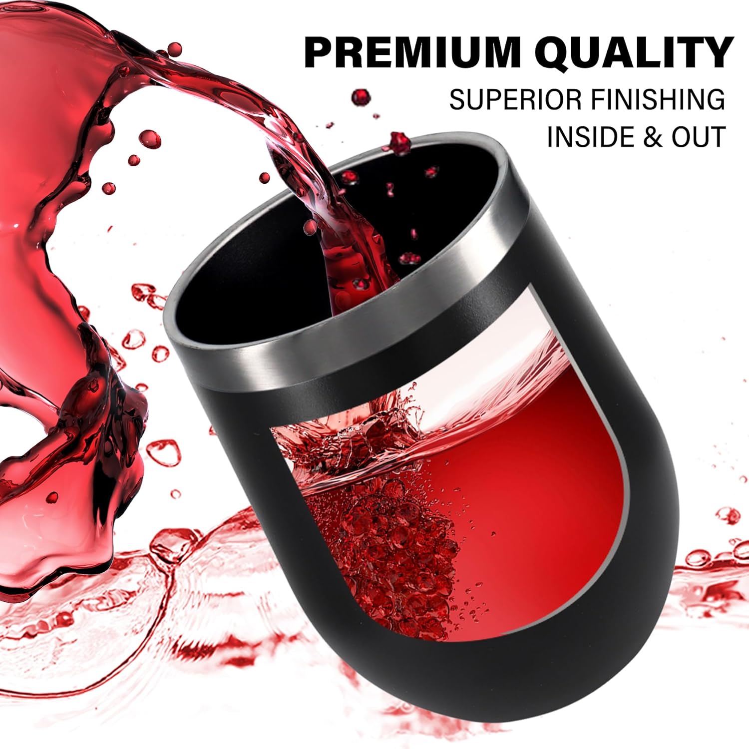 Funny 12oz Wine Tumbler for Men – Novelty Stainless Steel Coffee Mug with Lid – Gag Tumbler Gift Idea for Dad, Husband, Boyfriend (Black) - Image 2