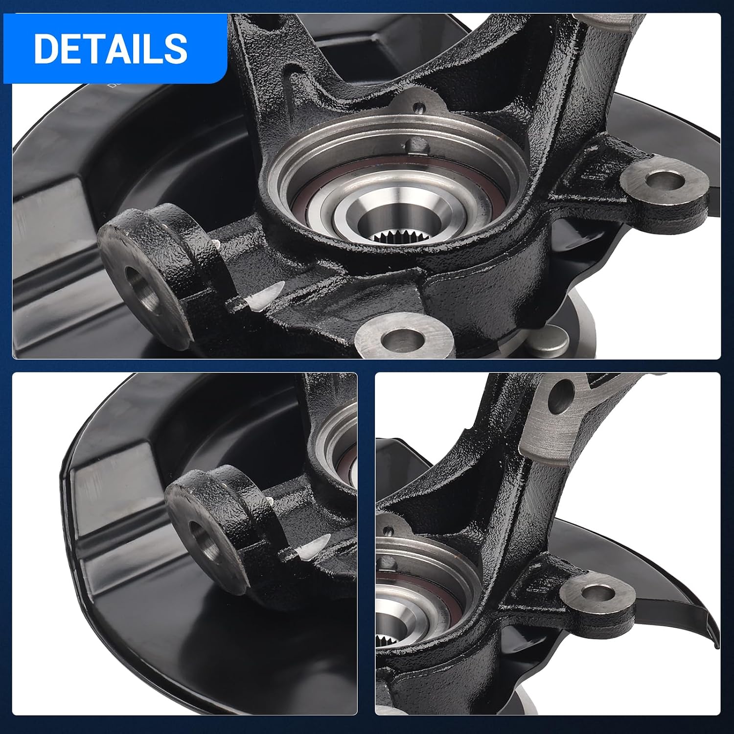 Autoround 686469 Front Left Steering Knuckle & Wheel Bearing Hub Assembly Fit for 2007-2009 Honda CR-V 2.4L L4, Driver Side