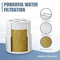 Vista 3 de 3-Pack Replacement Filter for JOLIE Shower Head, Compatible with JOLIE Shower Filter Cartridge, Reduces Chlorine, Heavy Metals & Impurities, Softens