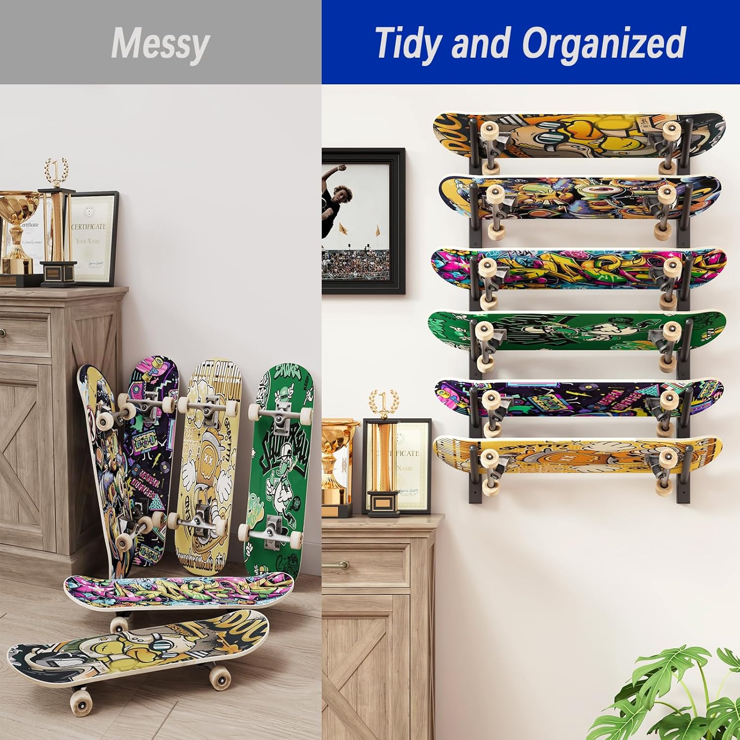 YMYNY Skateboard Wall Mount