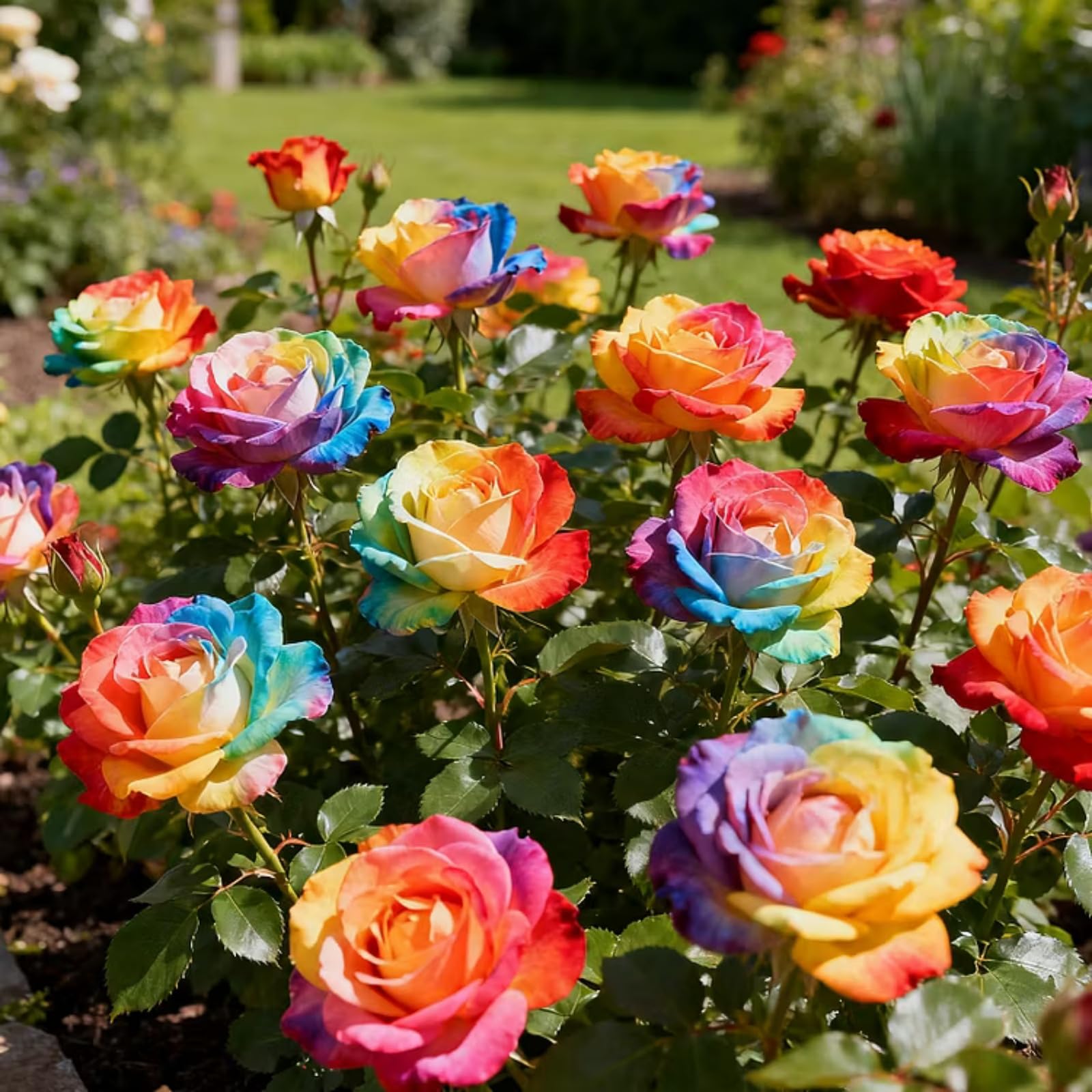 Fast Growing Hybrid Roses Plants for Beautiful Outdoor Garden Displays-2 Rhizome-D