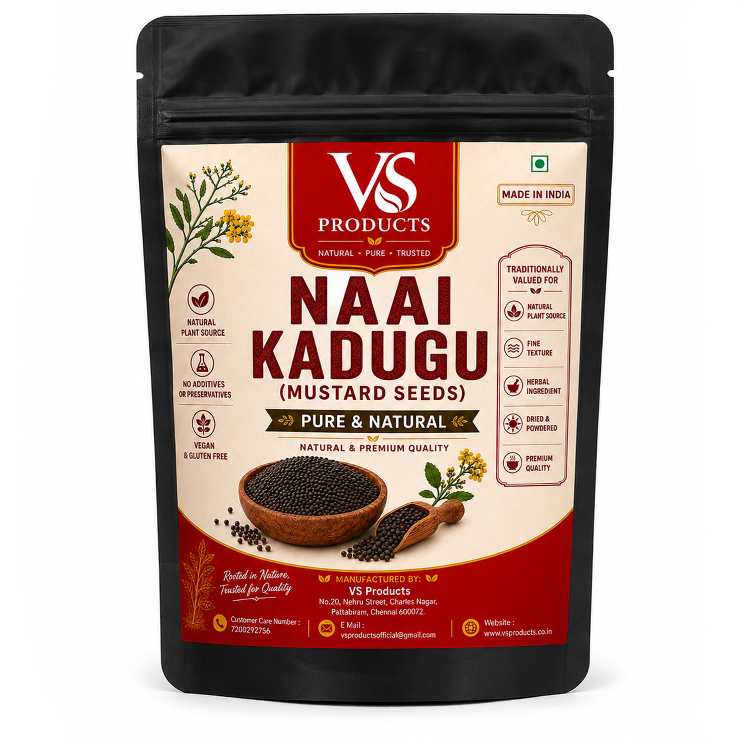 VS Products Naai Kadugu, 100g | Dog Mustard | Traduzione Automatica | Erucastrum Gallicum | Helps in cleansing the body(Pack of 1 X 100gm)-image-37