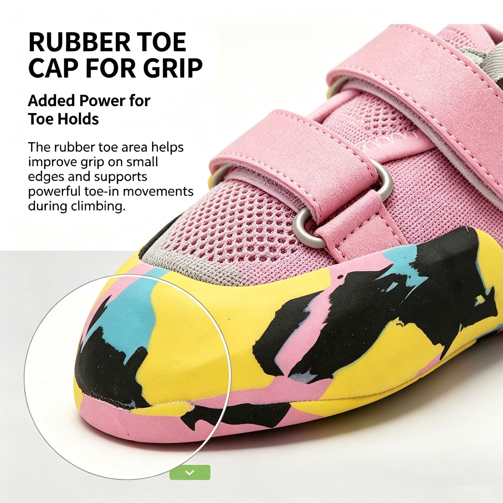 Pies de Gato Hombre Zapatos scalada Pies Gato Escalada Refuerzo en la puntera Goma pegajosa Tallas: 28-35 Con cinta adhesiva Adapta Forma Tus pies agarre fuerte para Escalada Deportiva