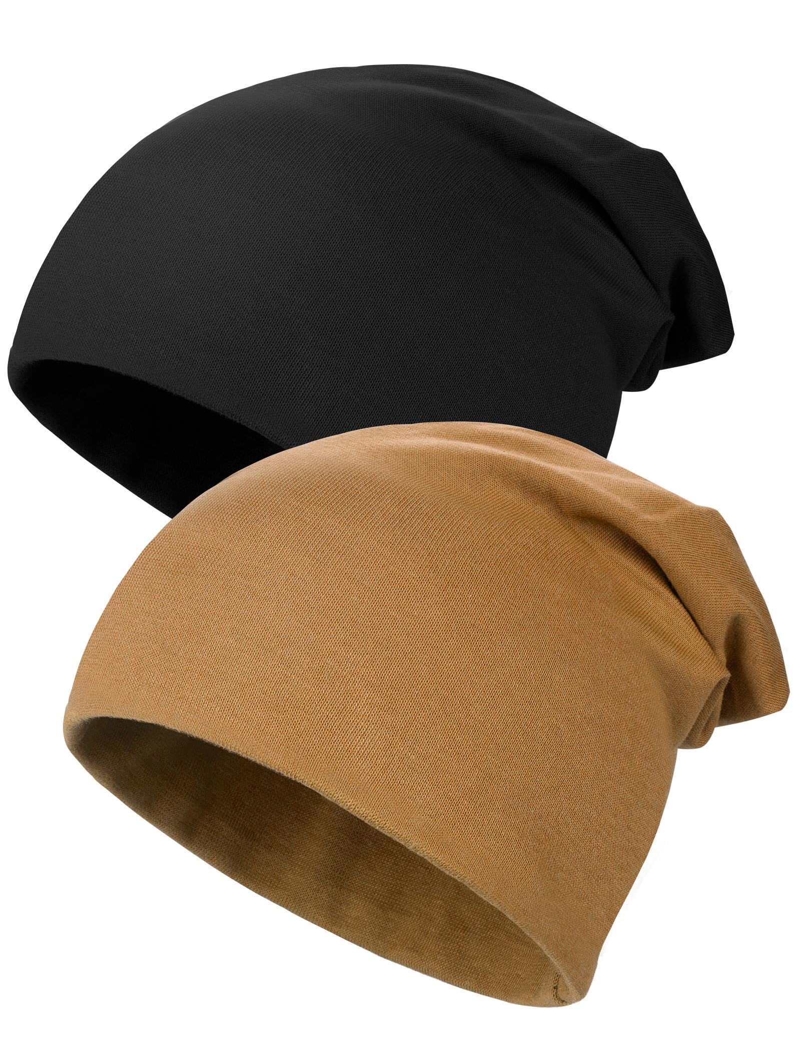 Kiiwah 2 Stück Kinder Slouch Beanie Mütze, Weiche Wintermützen für Jungen Mädchen, Warme Kindermützen Doppellagige Baby Strickmütze