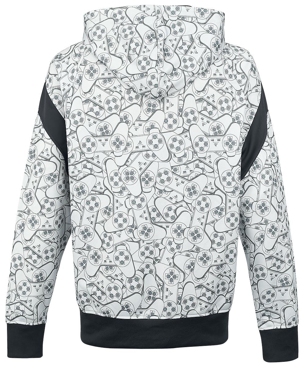 Playstation Controller All Over Sudadera con Capucha Hombre