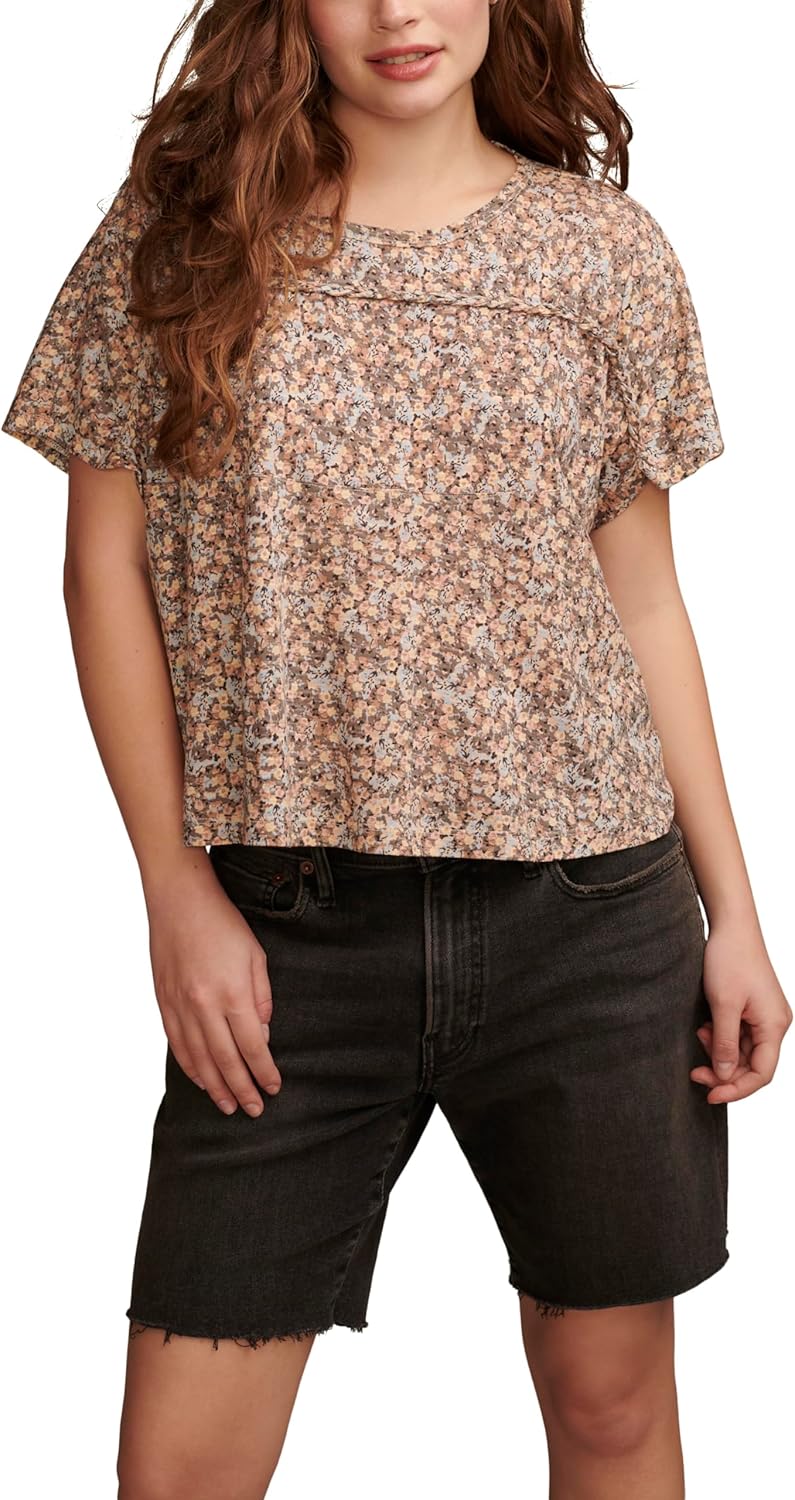 Lucky Brand Womens Lucky Brand Women's Braided Dolman Tee