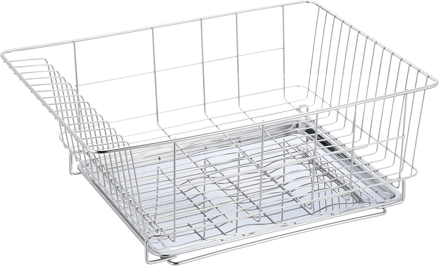 Wahei Freiz SUI-6078 Dish Drainer, Cutlery Pocket, Small, Stainless Steel, Small Items Will Not Fall Off, Punching Material, Sui Goot