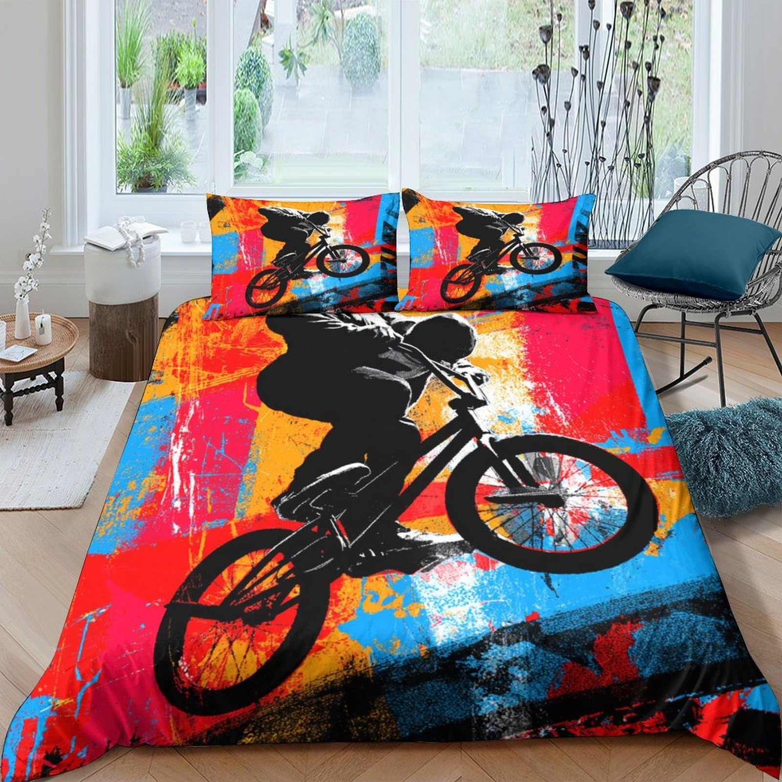 Housse de couette cockatiel oiseau 140x200 microfibre