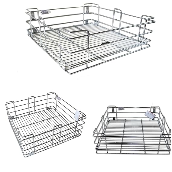 MARK PLUS Stainless Steel Plain Kitchen Basket for Modular Kitchen