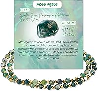 Farfume Women's Chakra Crystal Beaded Bracelets - 4mm Natural Gemstone Stretch Bracelets for Healing, Positive Energy & Valentine's Gifts